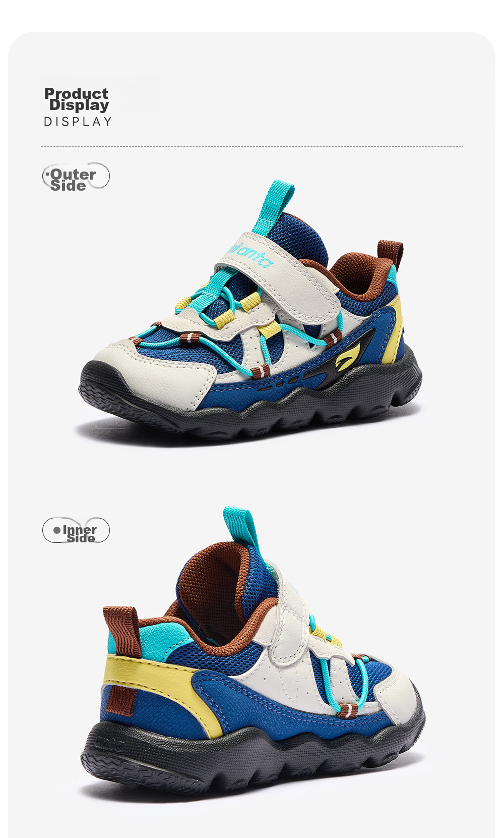 Anta Kids Sports Shoes Boys Infant 2026 Thick Sole Wear-Resistant Lightweight Casual Shoes A32630071 32